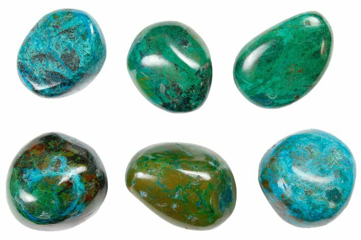 Tumbled Chrysocolla and Malachite Stones - Photo 1